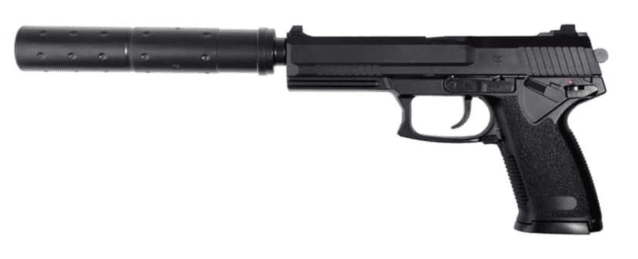 Saigo 23 Socom Gas Pistol with Silencer - Airsoft mk23 Socom Pistol - view 2