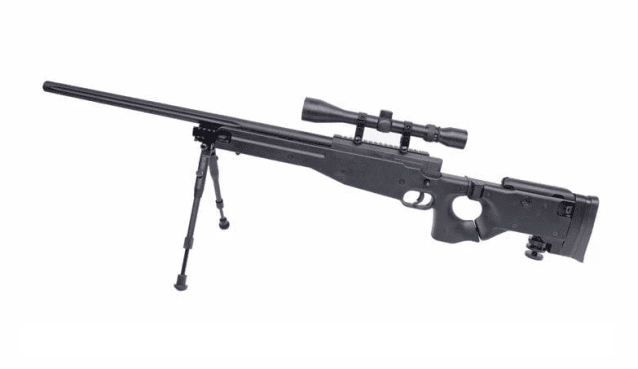 Well MB08 L96 Spring Sniper Rifle (Upgraded Steel Parts - Nylon Body - with Scope and Bipod) - Classic Airsoft Guns
