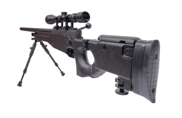 Well MB08 L96 Spring Sniper Rifle (Upgraded Steel Parts - Nylon Body - with Scope and Bipod) - Classic Airsoft Guns - view 4