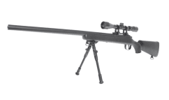 Well MB03 VSR10 Spring Sniper Rifle (Upgraded Steel Parts - Nylon Body - with Scope and Bipod)