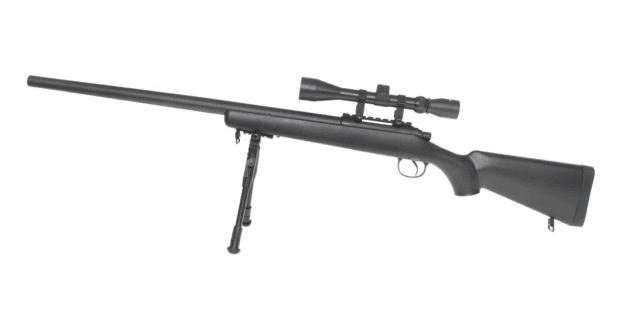 Well MB03 VSR10 Spring Sniper Rifle (Upgraded Steel Parts - Nylon Body - with Scope and Bipod) - Well - view 3