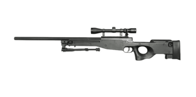Well MB01 L96 Spring Sniper Rifle (Upgraded Steel Parts - Nylon Body - with Scope and Bipod) - Well