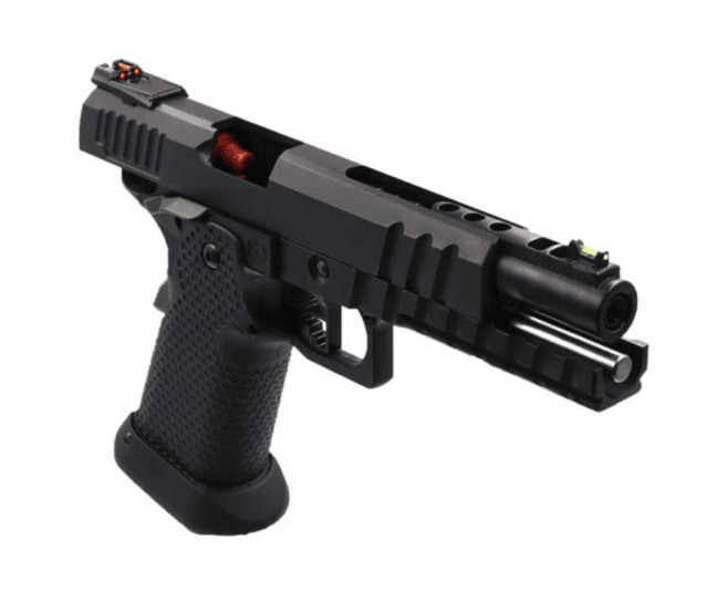 Armorer Works Custom Black Ace Hi-Capa GBBP (Black Slide - Black Barrel - AW-HX2033) - Airsoft Hi Capa Pistols - view 3