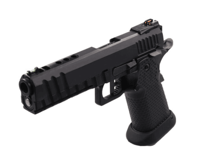 Armorer Works Custom Black Ace Hi-Capa GBBP (Black Slide - Black Barrel - AW-HX2033) - Airsoft Hi Capa Pistols - view 4