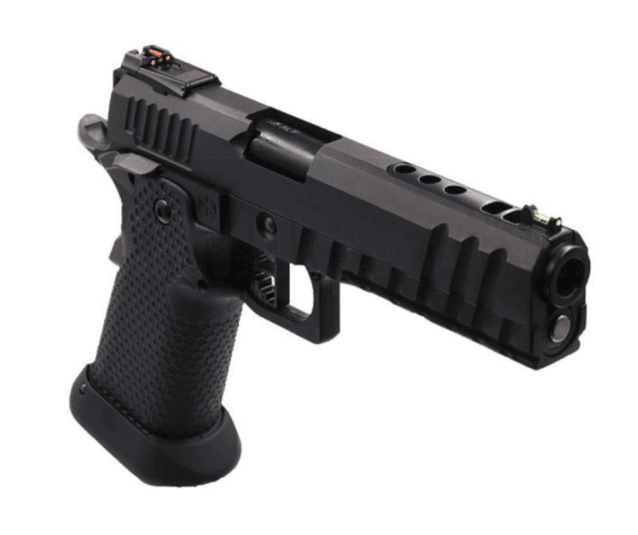 Armorer Works Custom Black Ace Hi-Capa GBBP (Black Slide - Black Barrel - AW-HX2033) - Airsoft Hi Capa Pistols - view 5
