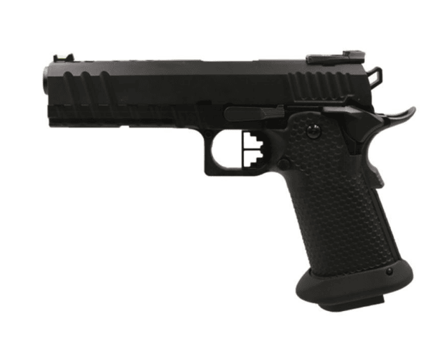 Armorer Works Custom Black Ace Hi-Capa GBBP (Black Slide - Black Barrel - AW-HX2033) - Airsoft Hi Capa Pistols - view 7