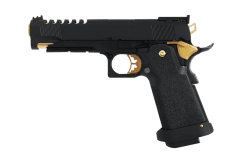 Armorer Works Custom 5.1 Hi-Capa GBBP (Gold - Black Frame - AW-HX2701)