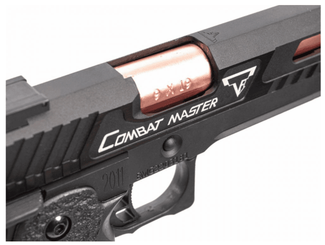 EMG x Armorer Works x Taran Tactical International Distinct JW3 Combat Master GBBP (FULLY AUTO. - TTI - Full Metal - Black - TT-CM0103) - Airsoft Hi Capa Pistols - view 2