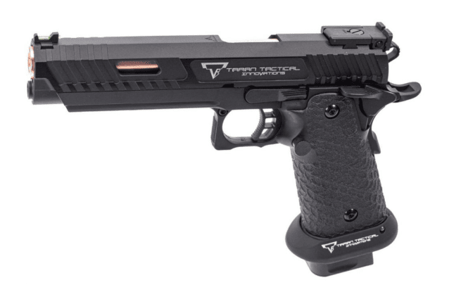 EMG x Armorer Works x Taran Tactical International Distinct JW3 Combat Master GBBP (FULLY AUTO. - TTI - Full Metal - Black - TT-CM0103) - Airsoft Hi Capa Pistols - view 7