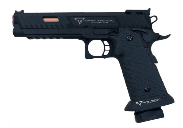 EMG x Armorer Works x Taran Tactical International Distinct JW3 Combat Master GBBP (FULLY AUTO. - TTI - Full Metal - Black - TT-CM0103) - Airsoft Hi Capa Pistols - view 9