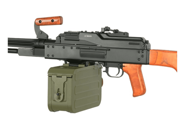 A&K PK Support Rifle (Real Wood Grip and Stock) - Airsoft Support Rifles - view 4
