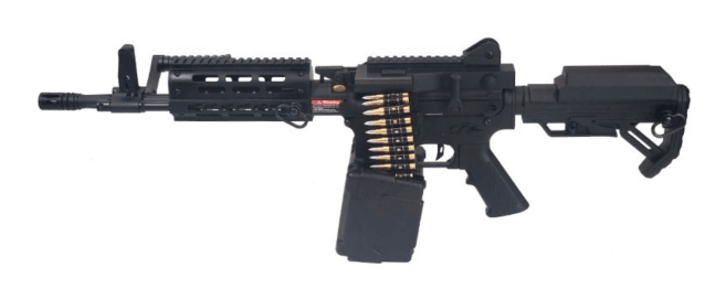 Golden Eagle MCR LMG AEG with Drum Mag. M - Airsoft Support Rifles
