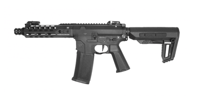 The Raven Evolution EVO series is our newest design by our engineers in Canada. Built with a robust and reinforced polymer body and features full metal m-lok handguard and retractable multi-purpose polymer stock. The Rebel Series have also introduced a un