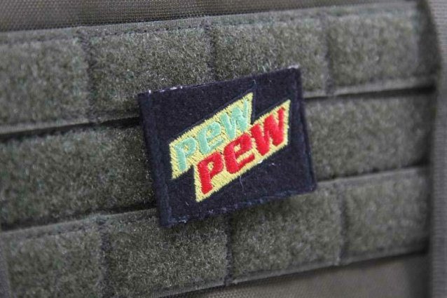 velcro airsoft patch - pew pew mountain - Airsoft Patches