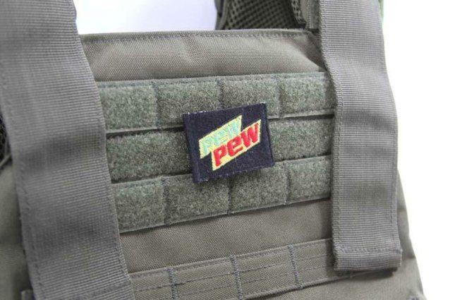 velcro airsoft patch - pew pew mountain - Airsoft Patches - view 2
