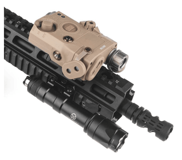 Rebel LA-5C UHP PEQ-15 (Red Laser) IR LED - Dark Earth - Airsoft Torches & Laser Units - view 5