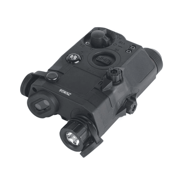 Rebel LA-5C UHP PEQ-15 (Red Laser) IR LED - Black - Airsoft Torches & Laser Units