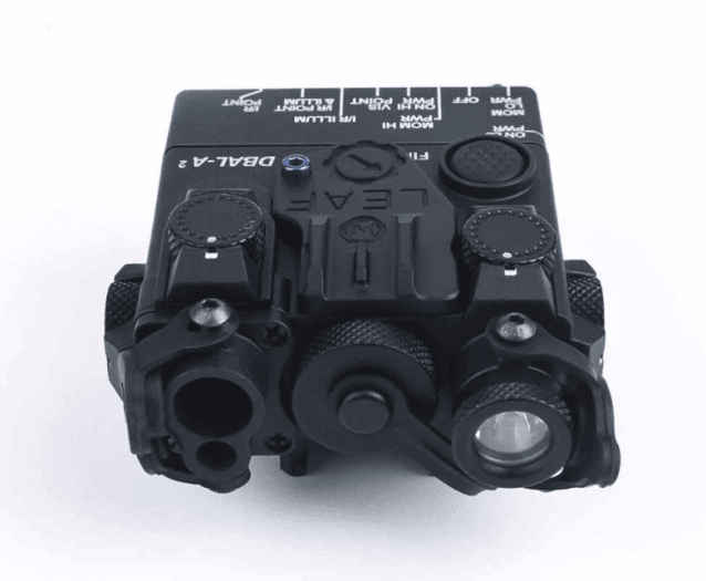 Rebel DBAL-A2 Dual Beam Aiming Laser (Red & IR) - Black - Airsoft Torches & Laser Units