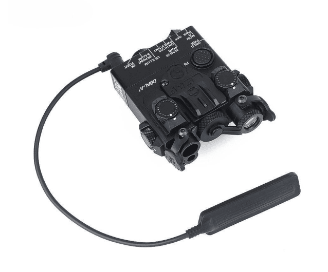 Rebel Aluminium DBAL-A2 Dual Beam Aiming Laser (Red & IR) - Black - Airsoft Torches & Laser Units