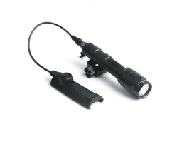 Rebel M600C 340 Lumen Tactical Flashlight + Dual Function Tape Switch - Black