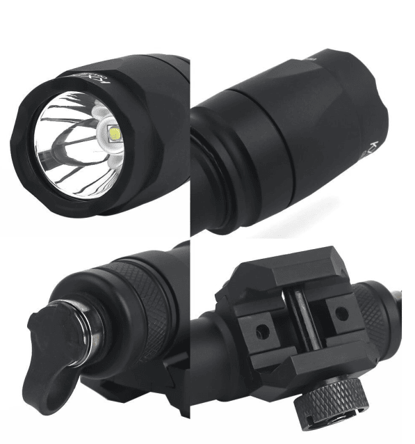 Rebel M600C 340 Lumen Tactical Flashlight + Dual Function Tape Switch - Black - Airsoft Torches & Laser Units - view 3