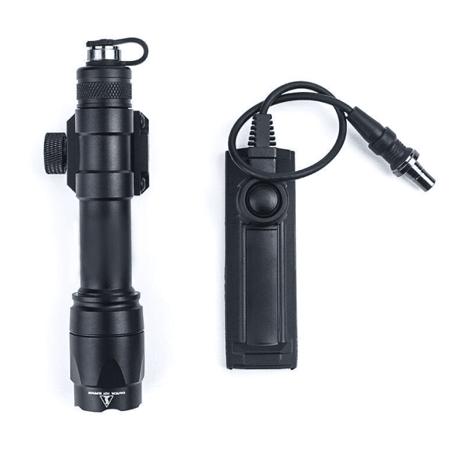 Rebel M600C 340 Lumen Tactical Flashlight + Dual Function Tape Switch - Black - Airsoft Torches & Laser Units - view 9