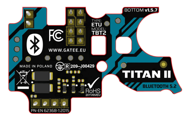 Gate TITAN II Bluetooth® for V2 Gearbox [AEG Front Wired] - Gate - view 2