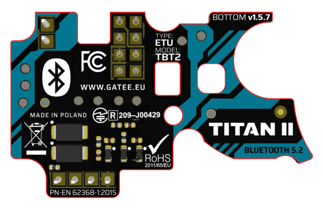 Gate TITAN II Bluetooth® for V2 Gearbox [HPA Rear Wired] - Gate - view 2