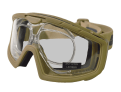 BATTLE VISOR TAN - W/INSERT PROTECTIVE EYEWEAR