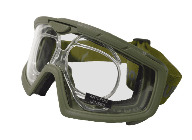 BATTLE VISOR GREEN - W/INSERT PROTECTIVE EYEWEAR - Airsoft Eye Protection