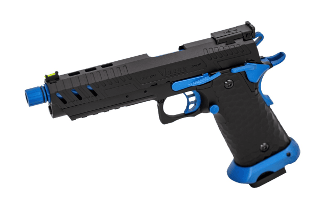 HI-CAPA CS VENGEANCE 5.1 GBB PISTOL (BLACK) (V-BLUE MATCH) - Airsoft Hi Capa Pistols