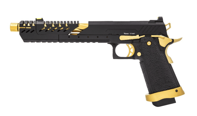 HI-CAPA 7.0 TITAN GBB PISTOL (BLACK) (GOLD MATCH) - Airsoft Hi Capa Pistols - view 2
