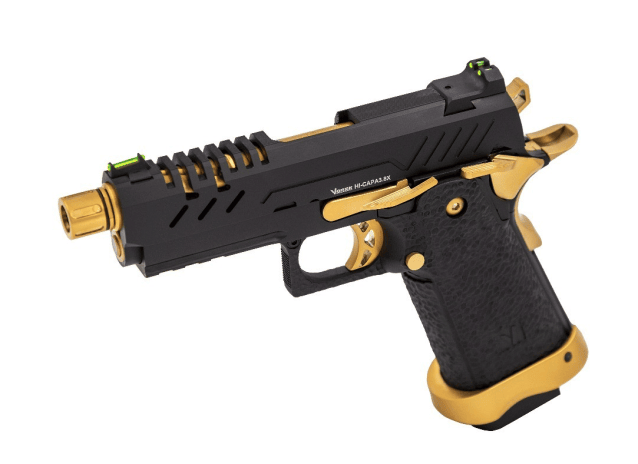 HI-CAPA 3.8 PRO GBB PISTOL (BLACK) (GOLD MATCH) - Airsoft Hi Capa Pistols