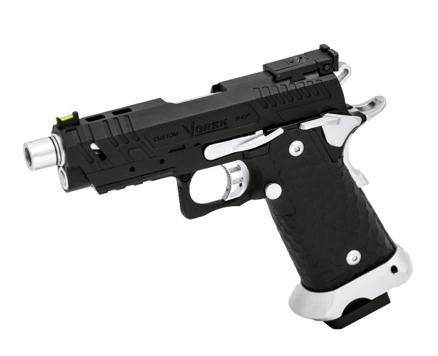 HI-CAPA CS VENGEANCE 3.8 COMPACT GBB PISTOL (BLACK) (SILVER MATCH) - Airsoft Hi Capa Pistols