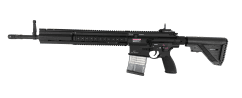 E&C EC417A2 16 inch rail, AEG Black Airsoft Gun, Laser Markings, QD v2.0.