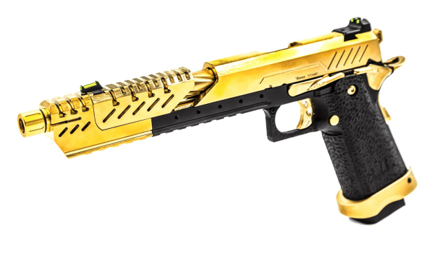 HI-CAPA 7.0 TITAN GBB PISTOL (GOLD|BLACK) - Airsoft Hi Capa Pistols