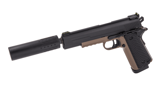VX-14 GBB PISTOL (BLACK|TAN) - Airsoft 1911 Pistols