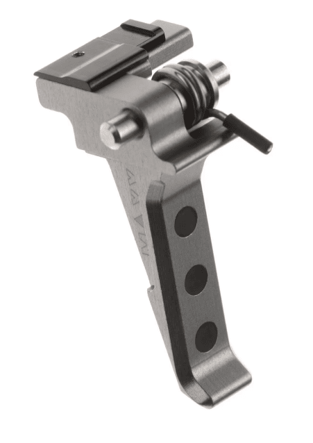 Maxx airsoft CNC Aluminum Advanced Speed Trigger for EVO-3 Style E silver/grey/titanium - Airsoft AEG Triggers - view 3