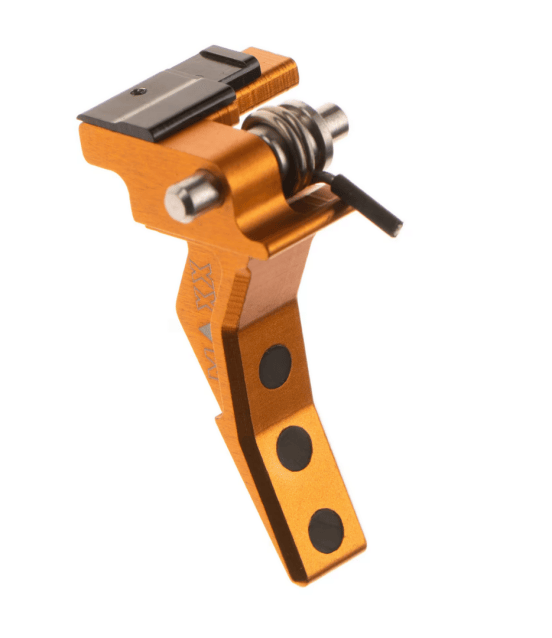 Maxx airsoft CNC Aluminum Advanced Speed Trigger for EVO-3 Style B orange - Airsoft AEG Triggers - view 3