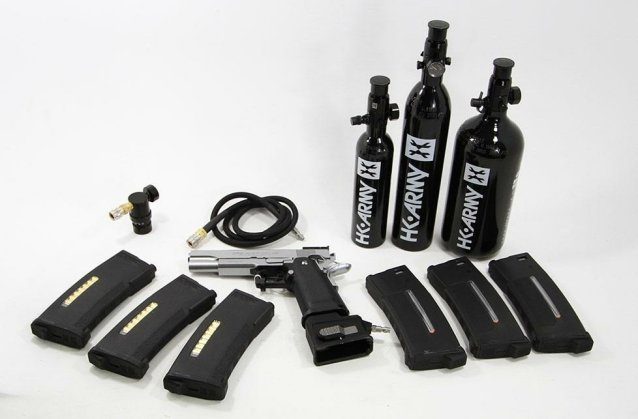 Tokyo Marui silver 5.1 Hpa High Capa Build with Hpa adapt, Tank, reg and line - New Airsoft Products