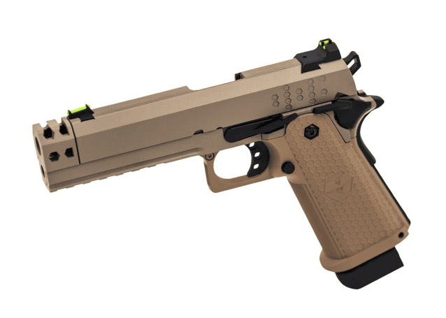 RAVEN HI-CAPA HEX-C GBB PISTOL (TAN) - Airsoft Hi Capa Pistols