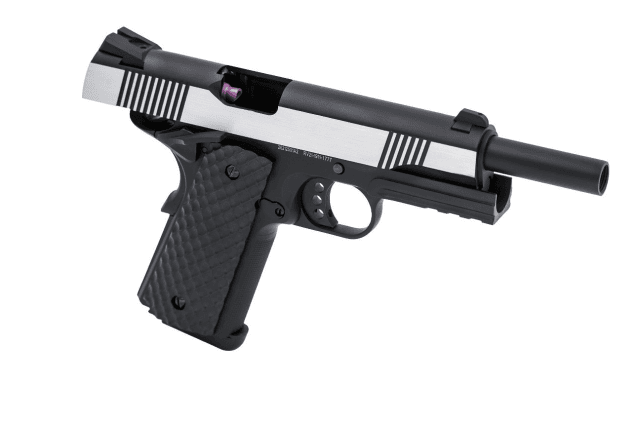 RAVEN 1911/MEU-R GBB PISTOL (SILVER|BLACK) - Airsoft 1911 Pistols - view 2