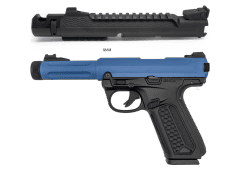 Action Army Two Tone Blue AAP-01 Pistol + Black Mamba CNC Upper Pack