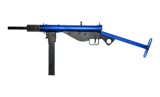 Agm sten aeg (full metal - black - agm-058) (Copy) - Two Tone Airsoft Gun