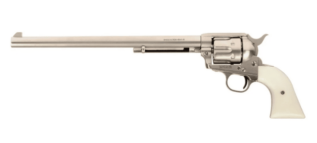 King Arms 11.0" .45 Peacemaker Revolver (Full Metal - Silver - KA-PG-10-L-SV-V2) - All Airsoft Gas Pistols
