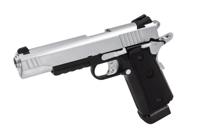 Raven R14-R GBB PISTOL (SILVER|BLACK) - Airsoft Hi Capa Pistols