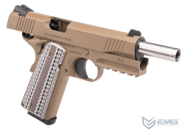 Colt M45A1 FDE Gas Blowback Pistol (EMG/Army - R48-1) - Airsoft 1911 Pistols - view 4