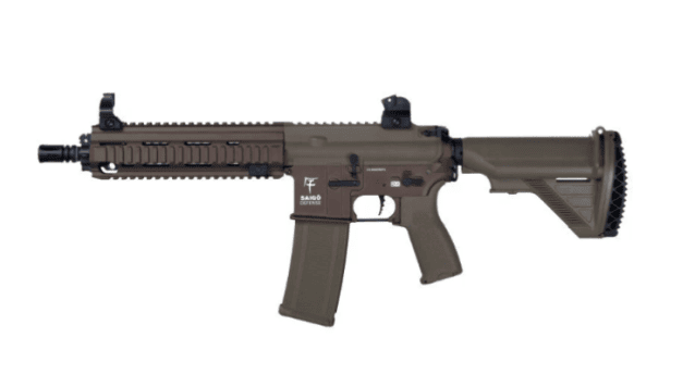 Saigo Defense Shogun AEG MK1 with Gate ASTER II Bluetooth (Tan - Inc. Lipo Battery and Charger) - All AEG Airsoft Rifles