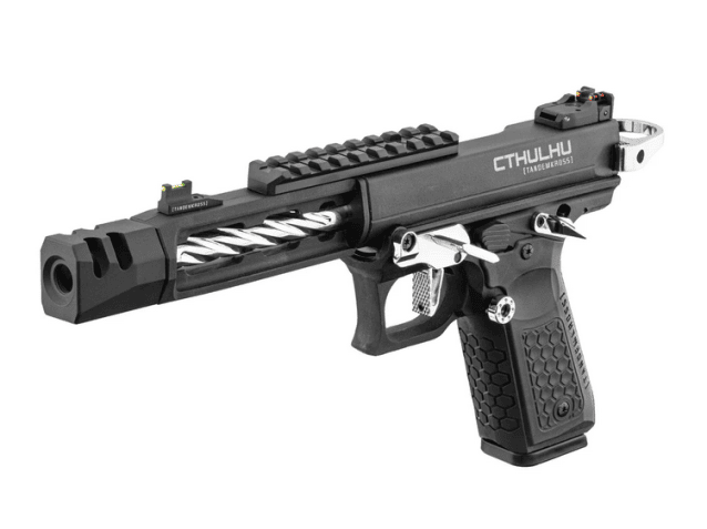Lancer Tactical Tandemkross CTHULHU Gas Blowback Pistol (Black / Silver) - Airsoft G Series / EU Series - view 2
