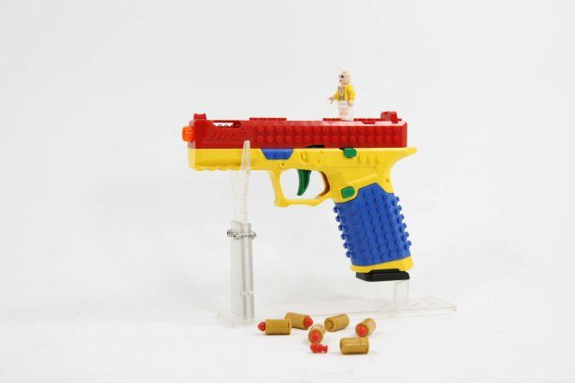 building block glock spring shell ejecting toy - Classic Airsoft Guns